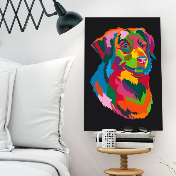 Malování podle čísel – Colourful Dog Malování podle čísel – Colourful Dog
