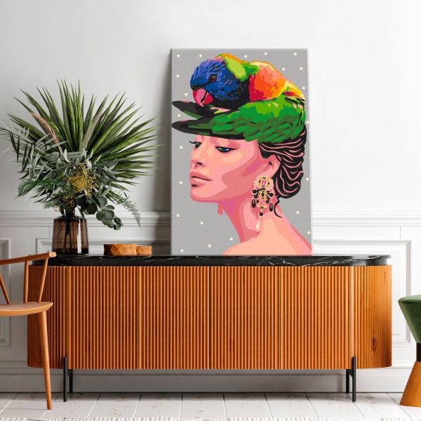 Malování podle čísel – Parrot on the Head Malování podle čísel – Parrot on the Head