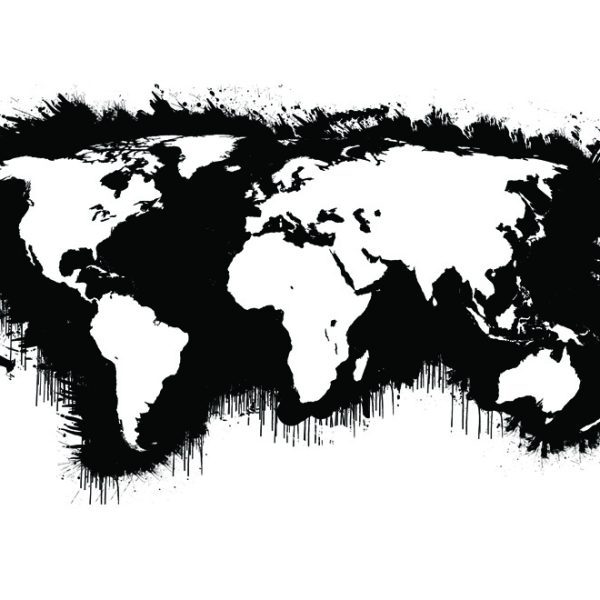 Fototapeta – White continents, black oceans… Fototapeta – White continents, black oceans…