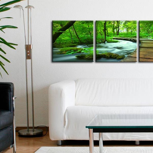 Obraz – Forest broadwalk – triptych Obraz – Forest broadwalk – triptych