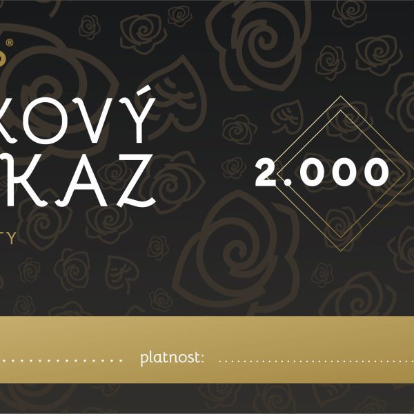 Dárkový poukaz 2 000 Kč Dárkový poukaz 2 000 Kč