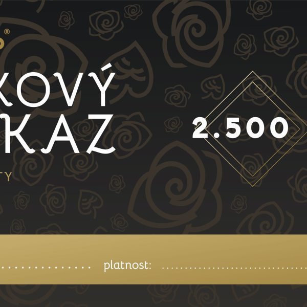 Dárkový poukaz 2 500 Kč Dárkový poukaz 2 500 Kč