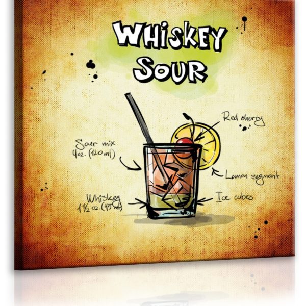 Obraz cedule Whiskey Sour Obraz cedule Whiskey Sour