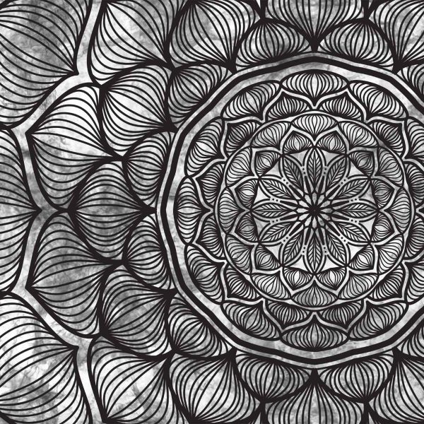 Tapeta Mandala černobílá Tapeta Mandala černobílá