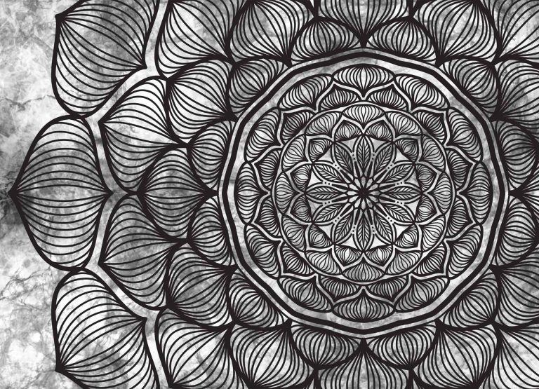 Tapeta Mandala černobílá Tapeta Mandala černobílá