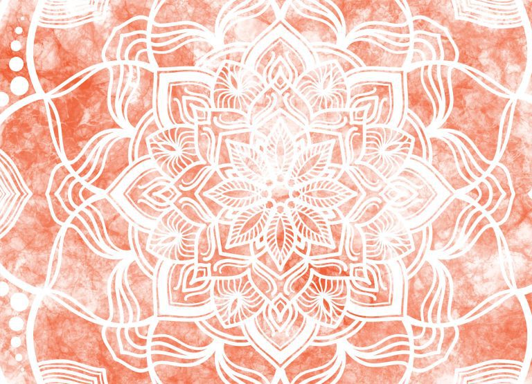 Tapeta Mandala oranžová Tapeta Mandala oranžová