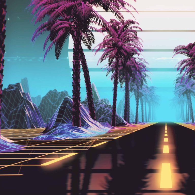 Retro tapeta Synthwave Retro tapeta Synthwave