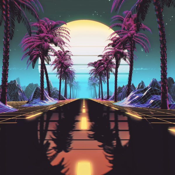 Retro tapeta Synthwave Retro tapeta Synthwave